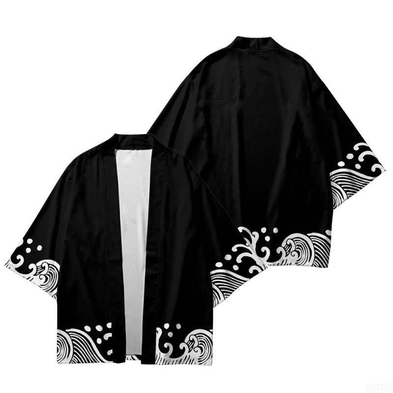 Street Fashion Kids - 2025 Summer Style Wave Printed Kimono