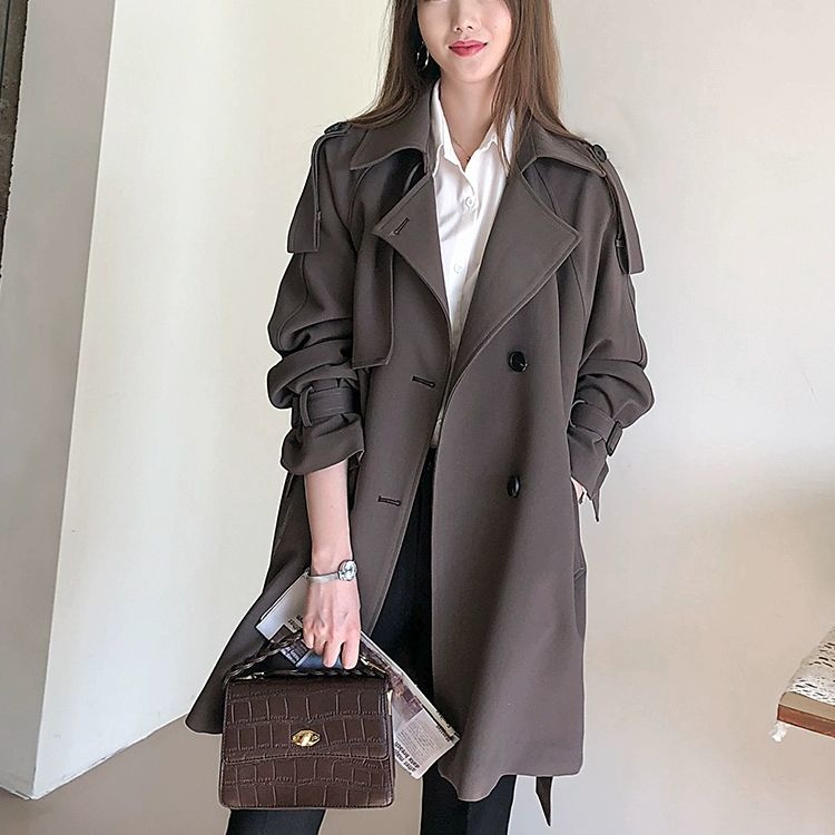 Brown Trench Women'S Fashionab – Street Fashion China Beautiful Girls recenzja i cena