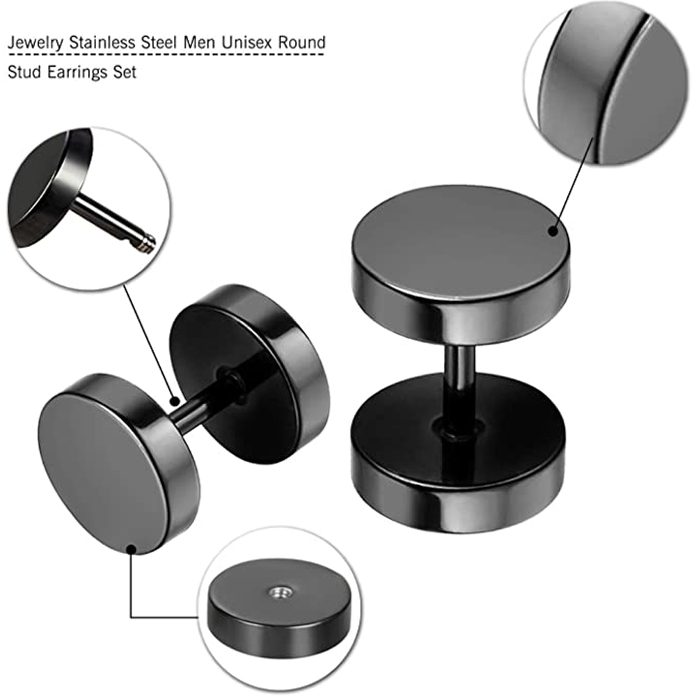 2 Piece Punk Stainless Steel S – Street Fashion Earrings recenzja i cena