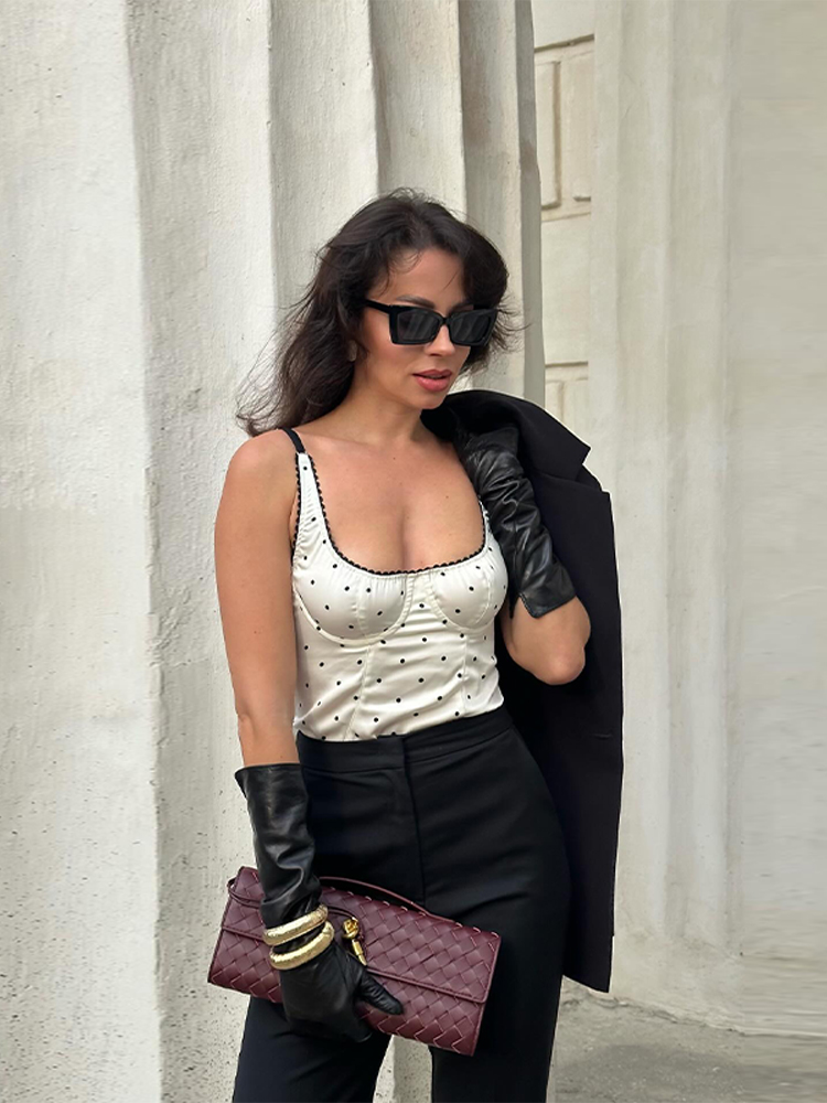 Chic New Strap Sleeveless Dot  – Street Fashion England recenzja i cena