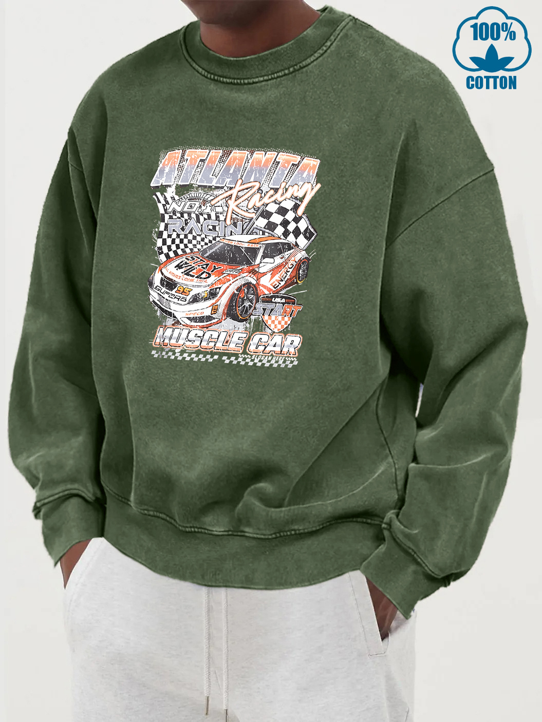 Atlanta Racing Car Print Male  – Street Fashion Atlanta recenzja i cena