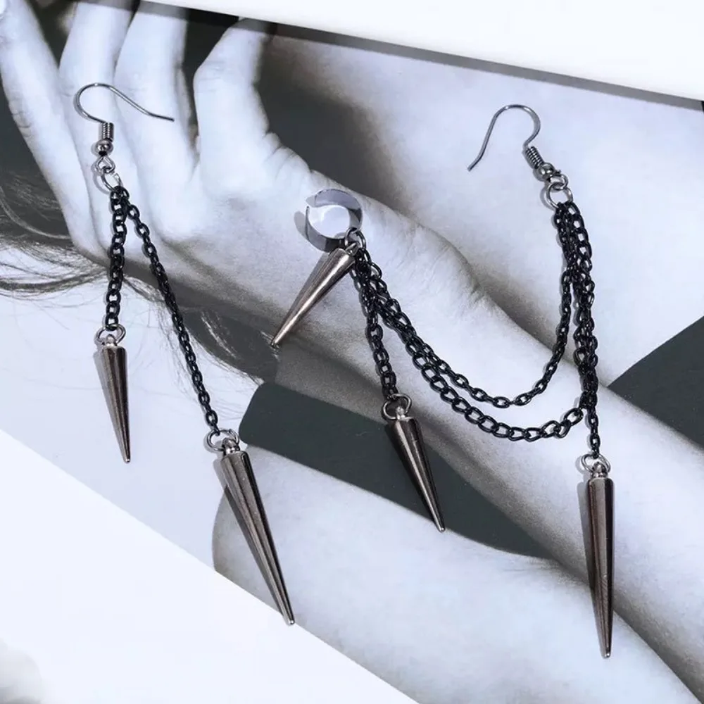 Punk Gothic Style Niche Black  – Street Fashion Earrings recenzja i cena