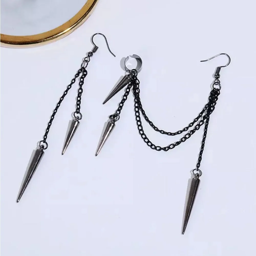 Punk Gothic Style Niche Black  – Street Fashion Earrings recenzja i cena