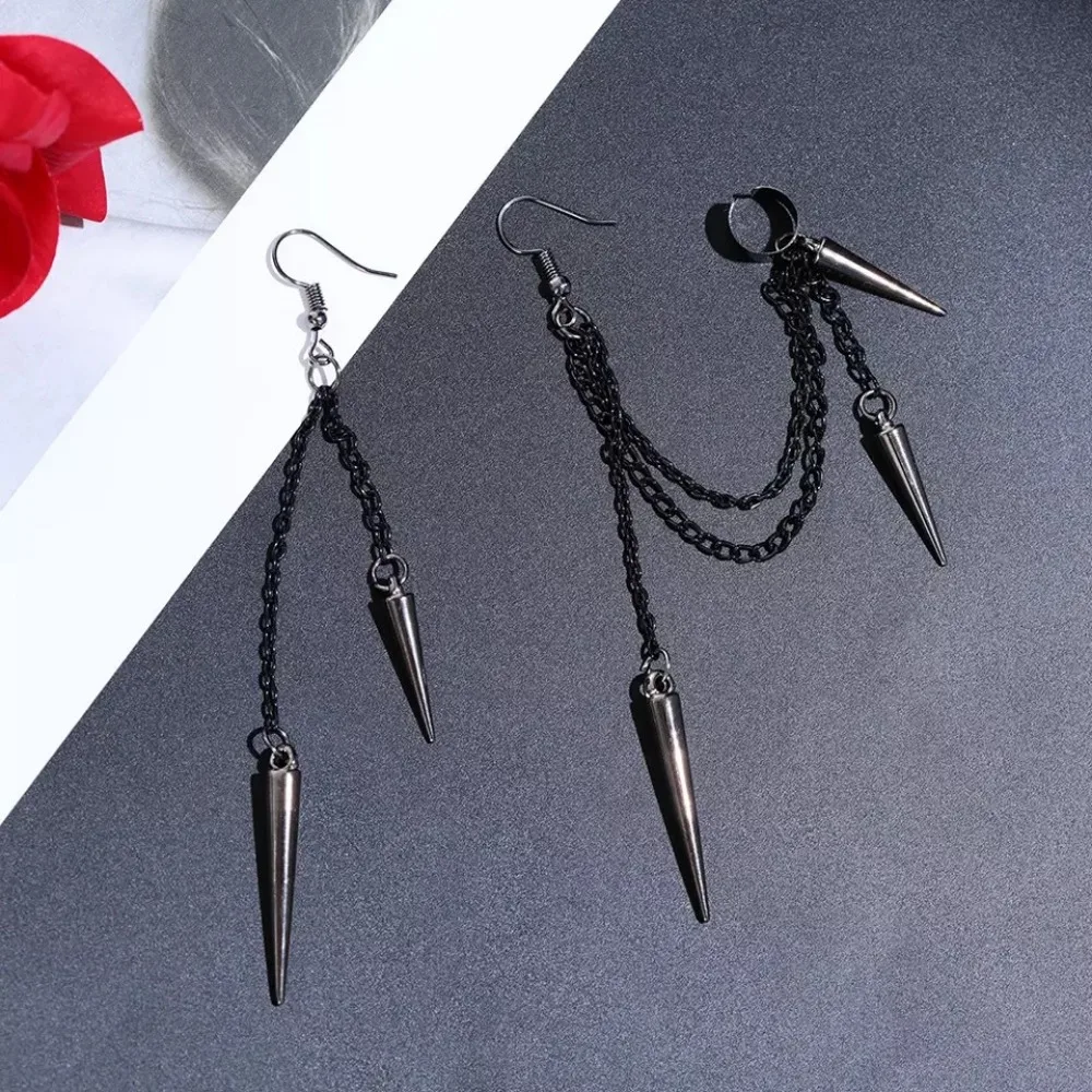 Punk Gothic Style Niche Black  – Street Fashion Earrings recenzja i cena