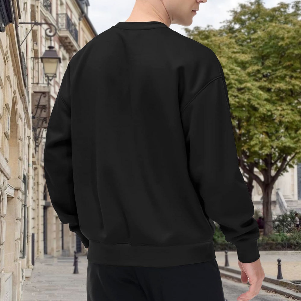 Men's Black Crew Neck Pullover – Street Fashion Osaka recenzja i cena