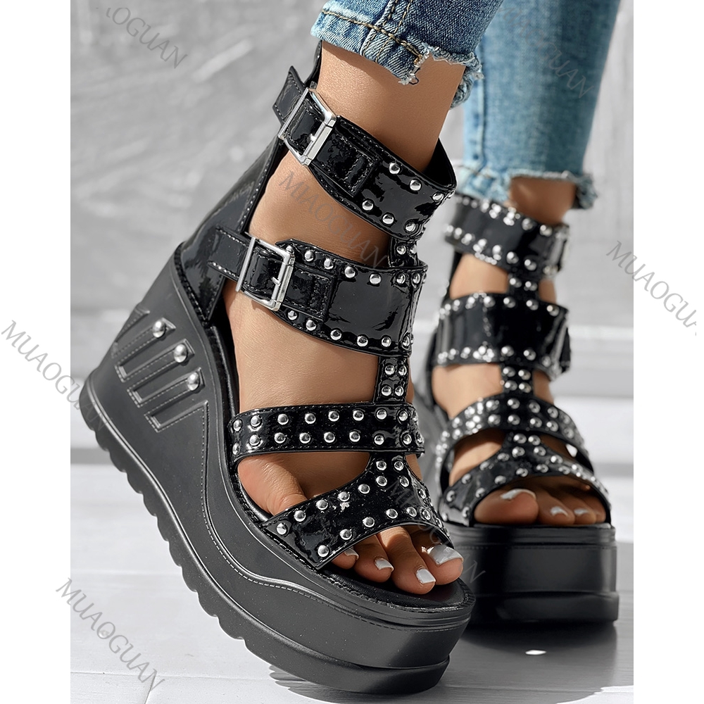 Fashion Women Peep Toe Black S – Street Fashion Lady recenzja i cena