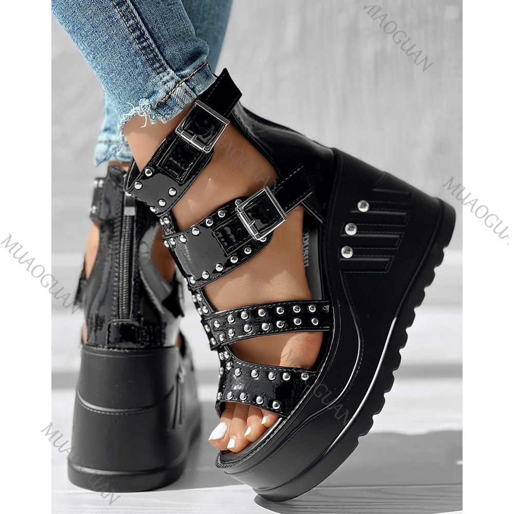 Fashion Women Peep Toe Black S – Street Fashion Lady recenzja i cena