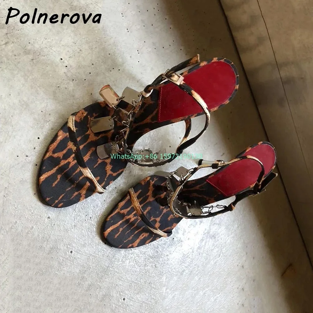Leopard Metal Fringe Sandals R – Street Fashion Lady recenzja i cena