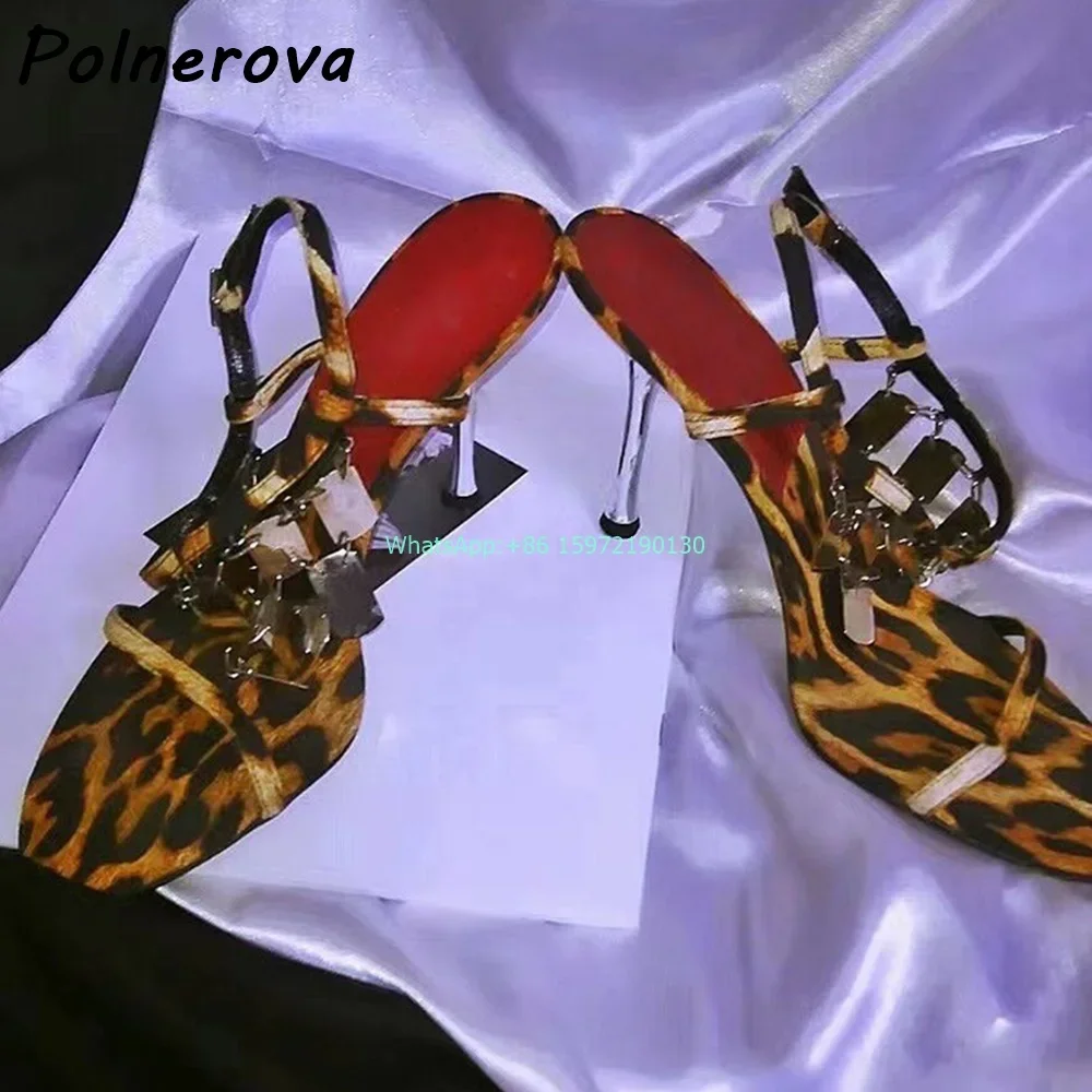 Leopard Metal Fringe Sandals R – Street Fashion Lady recenzja i cena