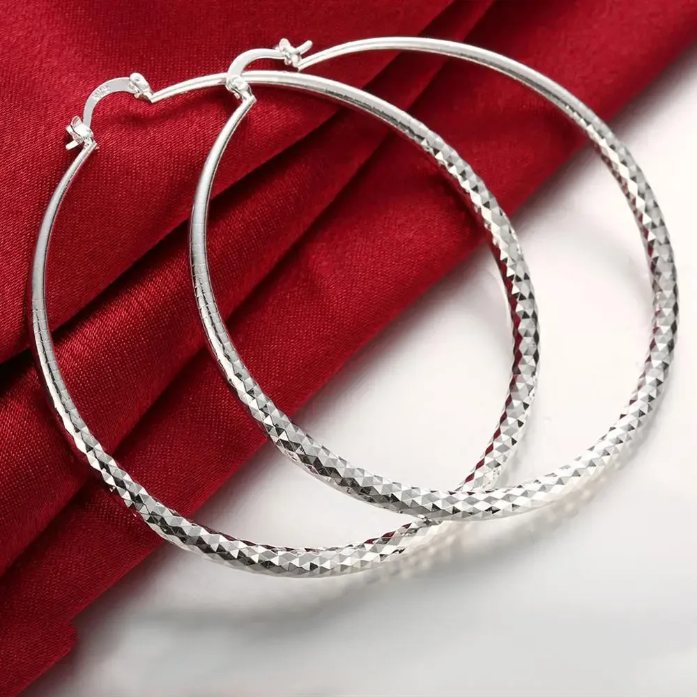 Hot 925 Sterling Silver 7CM  E – Street Fashion Earrings recenzja i cena
