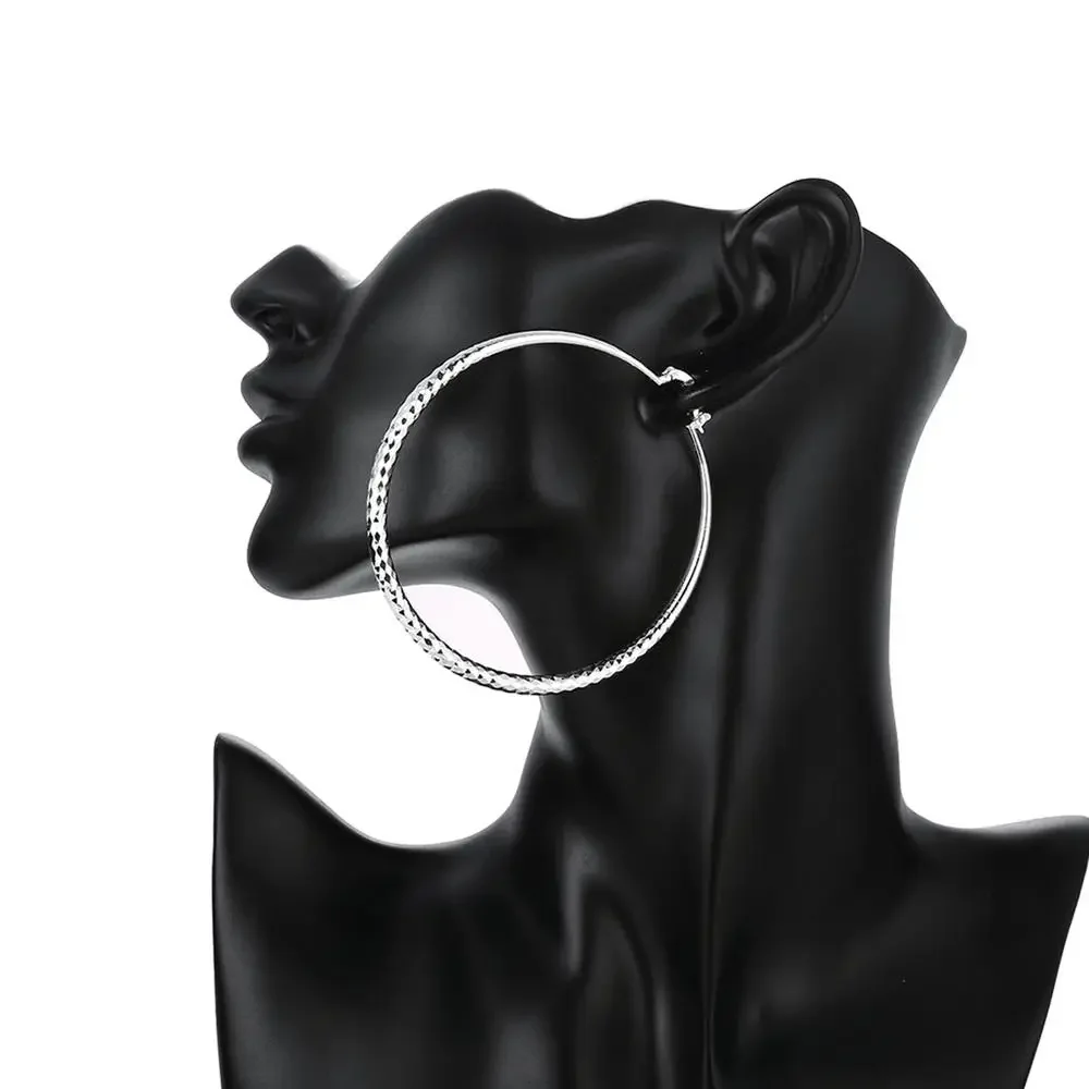 Hot 925 Sterling Silver 7CM  E – Street Fashion Earrings recenzja i cena