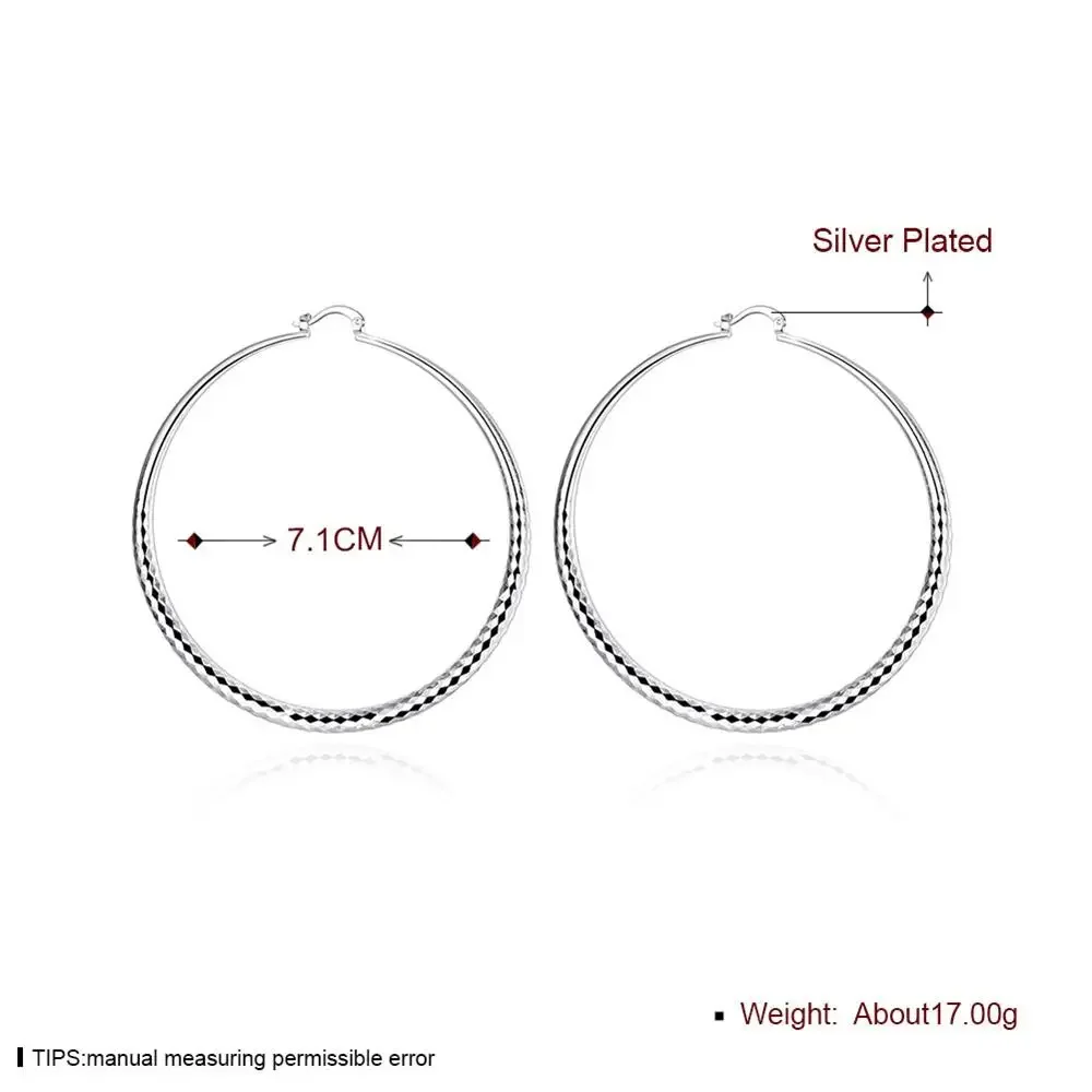 Hot 925 Sterling Silver 7CM  E – Street Fashion Earrings recenzja i cena