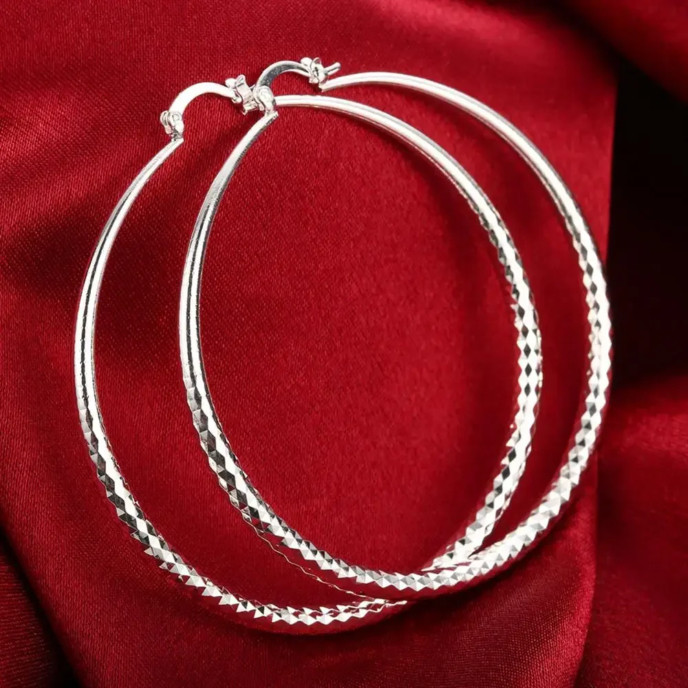 Hot 925 Sterling Silver 7CM  E – Street Fashion Earrings recenzja i cena