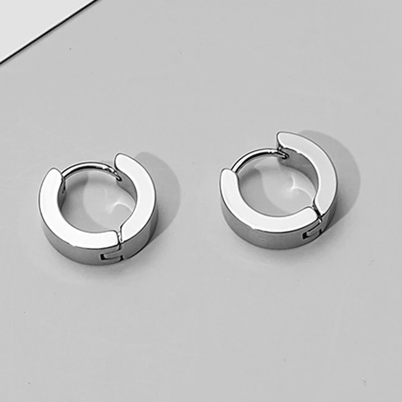 4 Pairs Punk Steel-color Stain – Street Fashion Earrings recenzja i cena