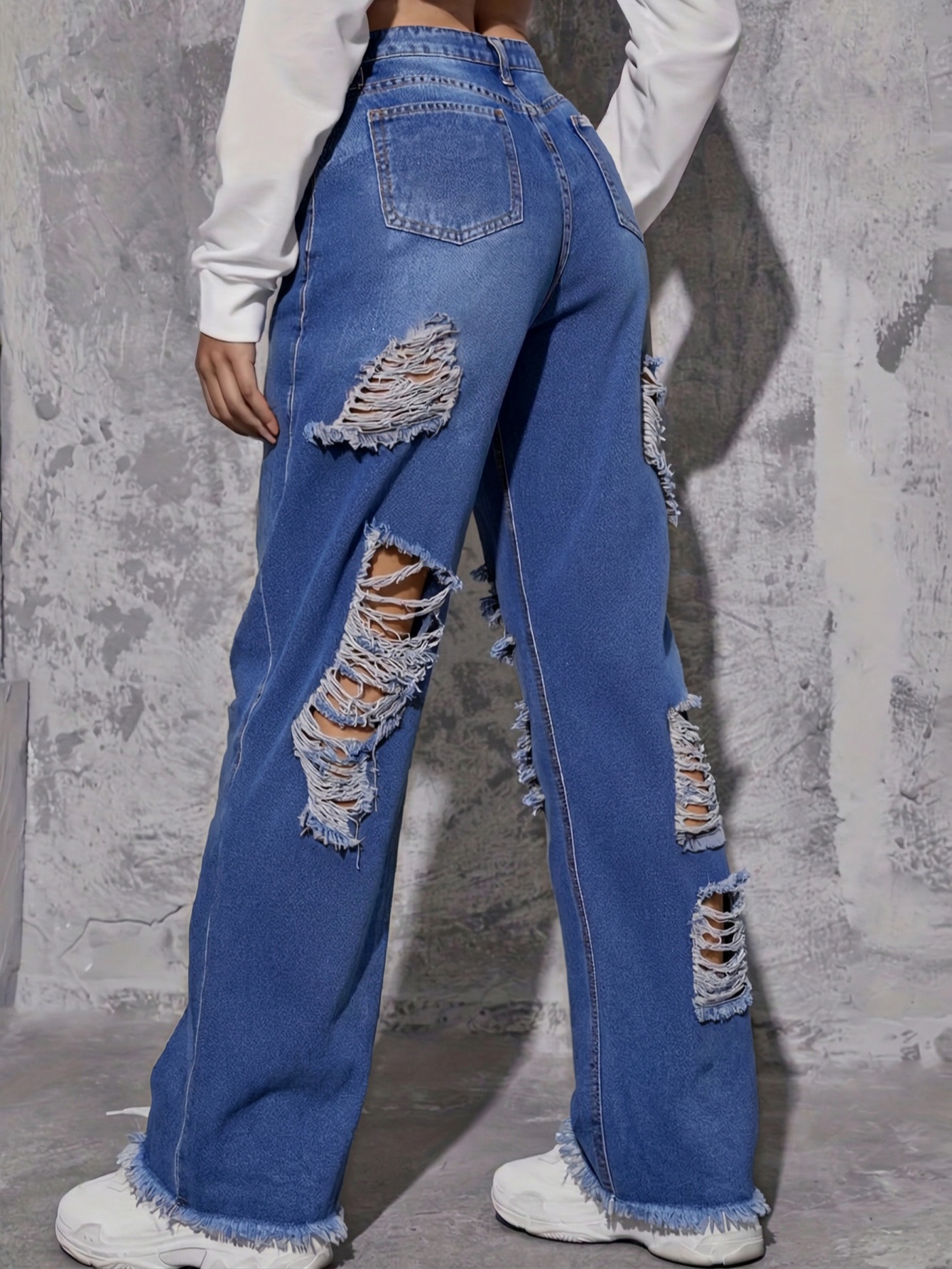 Trendy Women's Ripped Jeans Pa – Street Fashion Reviews recenzja i cena