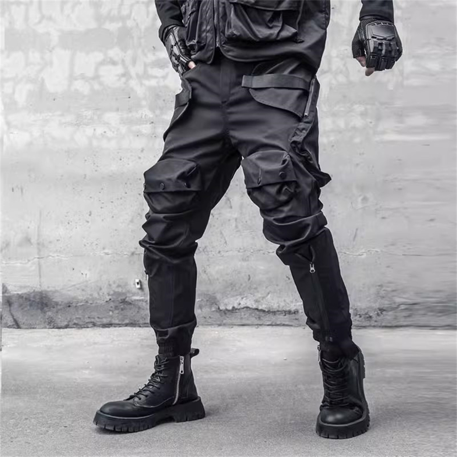 Men Y2K Cargo Pants Zipper Poc – Techwear Pants Tactical recenzja i cena