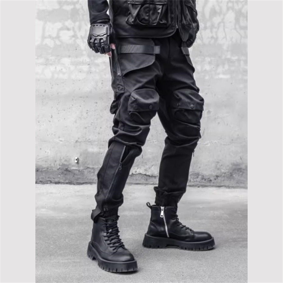 Men Y2K Cargo Pants Zipper Poc – Techwear Pants Tactical recenzja i cena