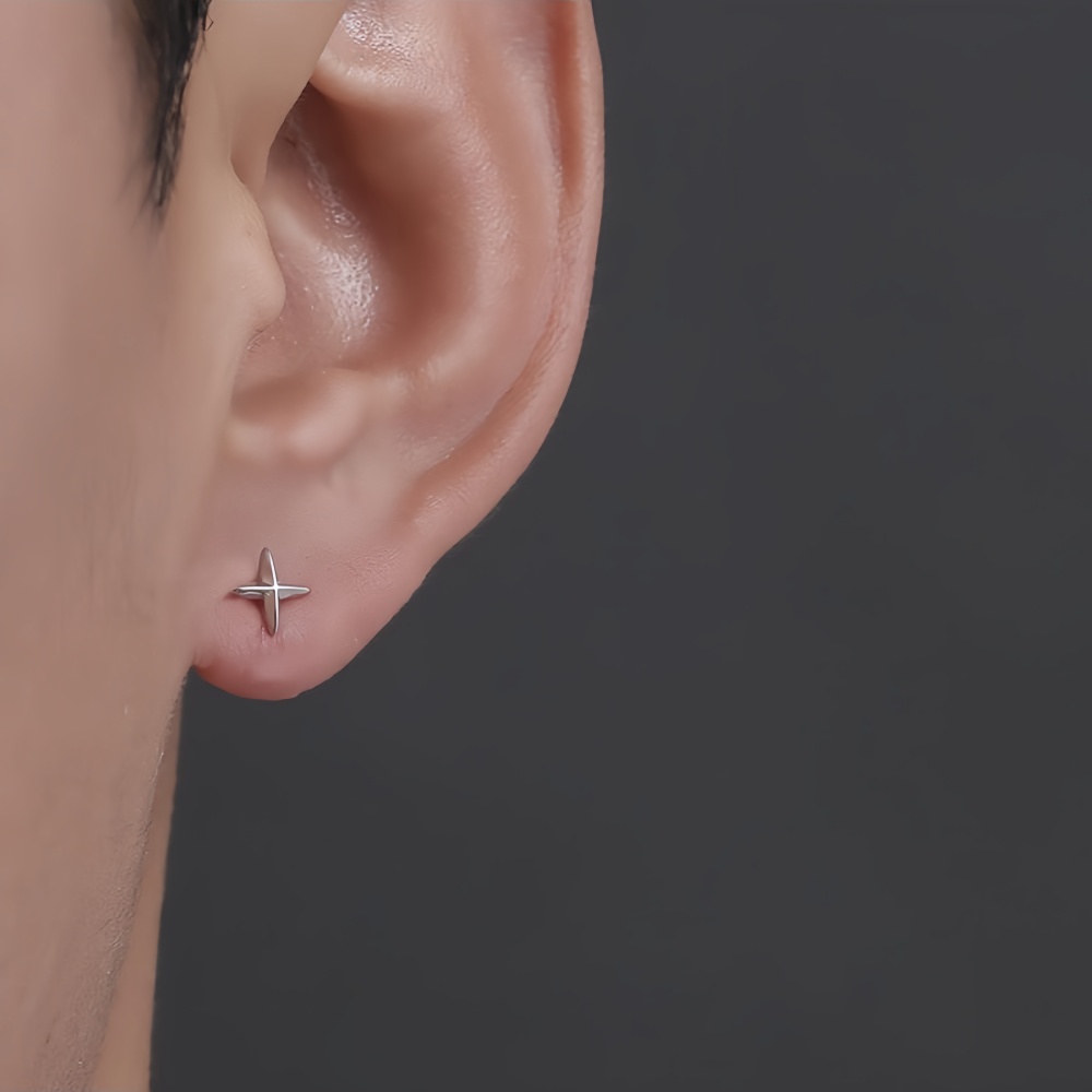 Simple Cross Stars Men Alloy S – Street Fashion Earrings recenzja i cena