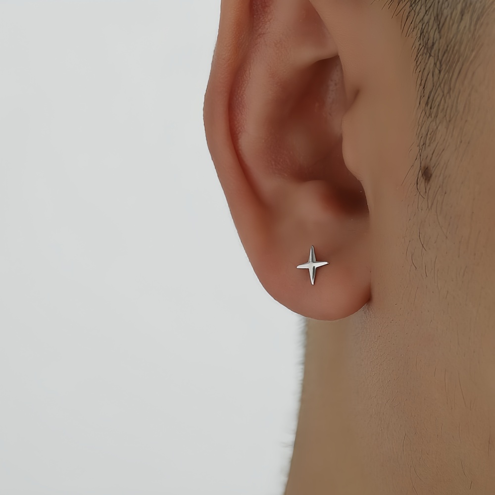 Simple Cross Stars Men Alloy S – Street Fashion Earrings recenzja i cena