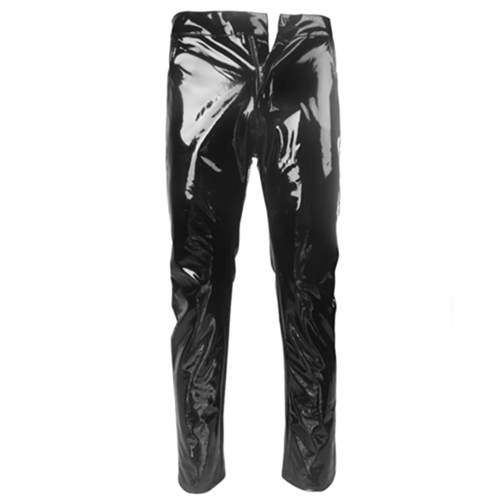 Shiny PVC Latex Trousers Men M – Street Fashion Dance recenzja i cena