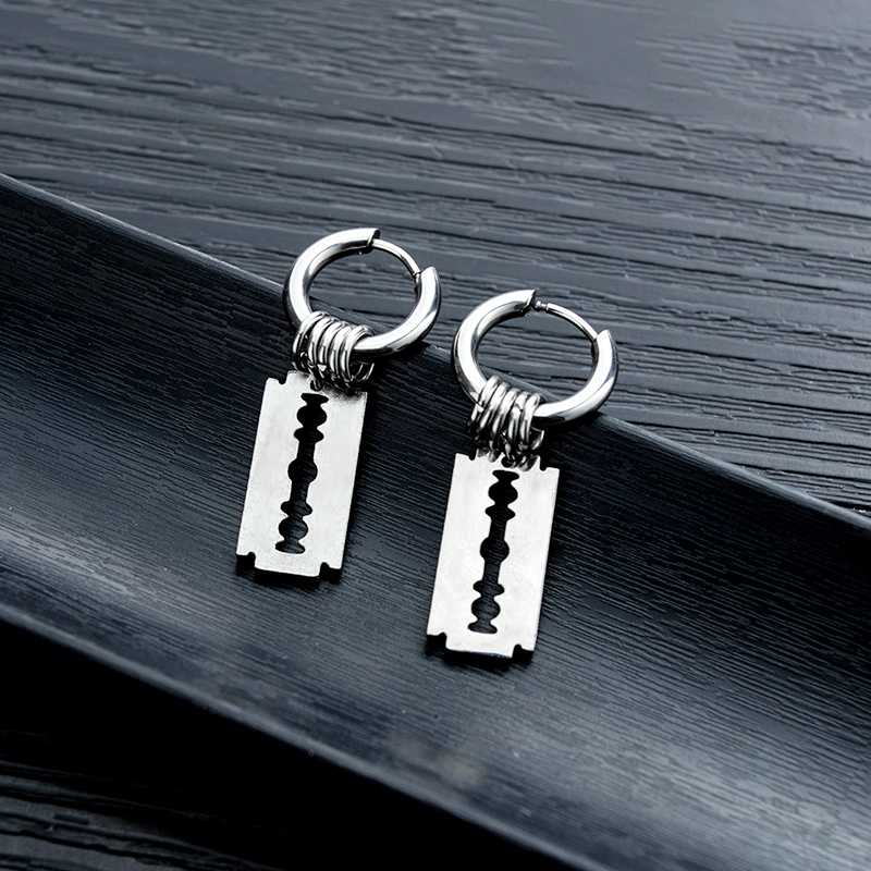 Fashion Stainless Steel Blade  – Street Fashion Earrings recenzja i cena