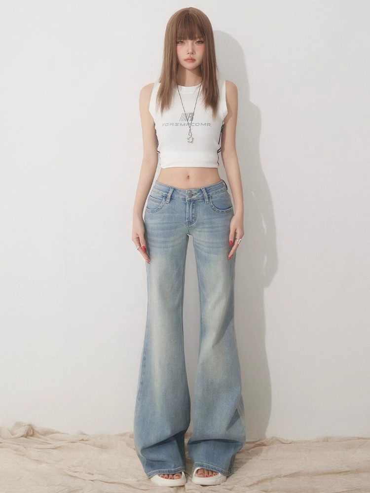 Slim Fit Simple Flared Jeans f – Street Fashion England recenzja i cena