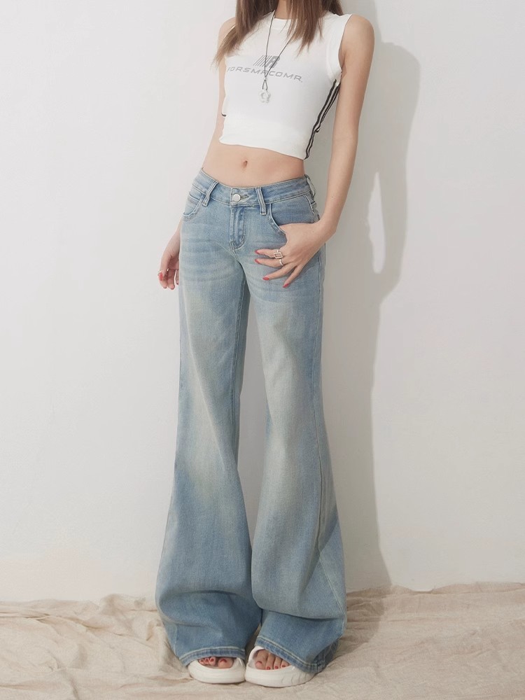 Slim Fit Simple Flared Jeans f – Street Fashion England recenzja i cena