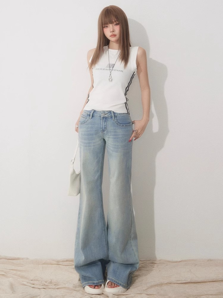 Slim Fit Simple Flared Jeans f – Street Fashion England recenzja i cena