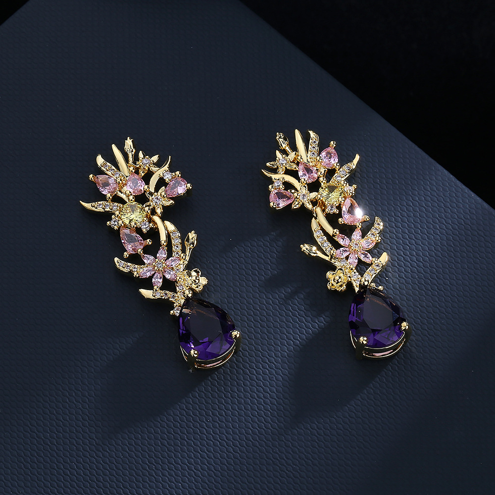 Exaggerated atmosphere zircon  – Street Fashion Earrings recenzja i cena