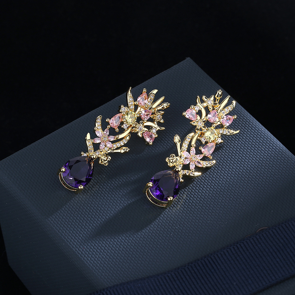 Exaggerated atmosphere zircon  – Street Fashion Earrings recenzja i cena
