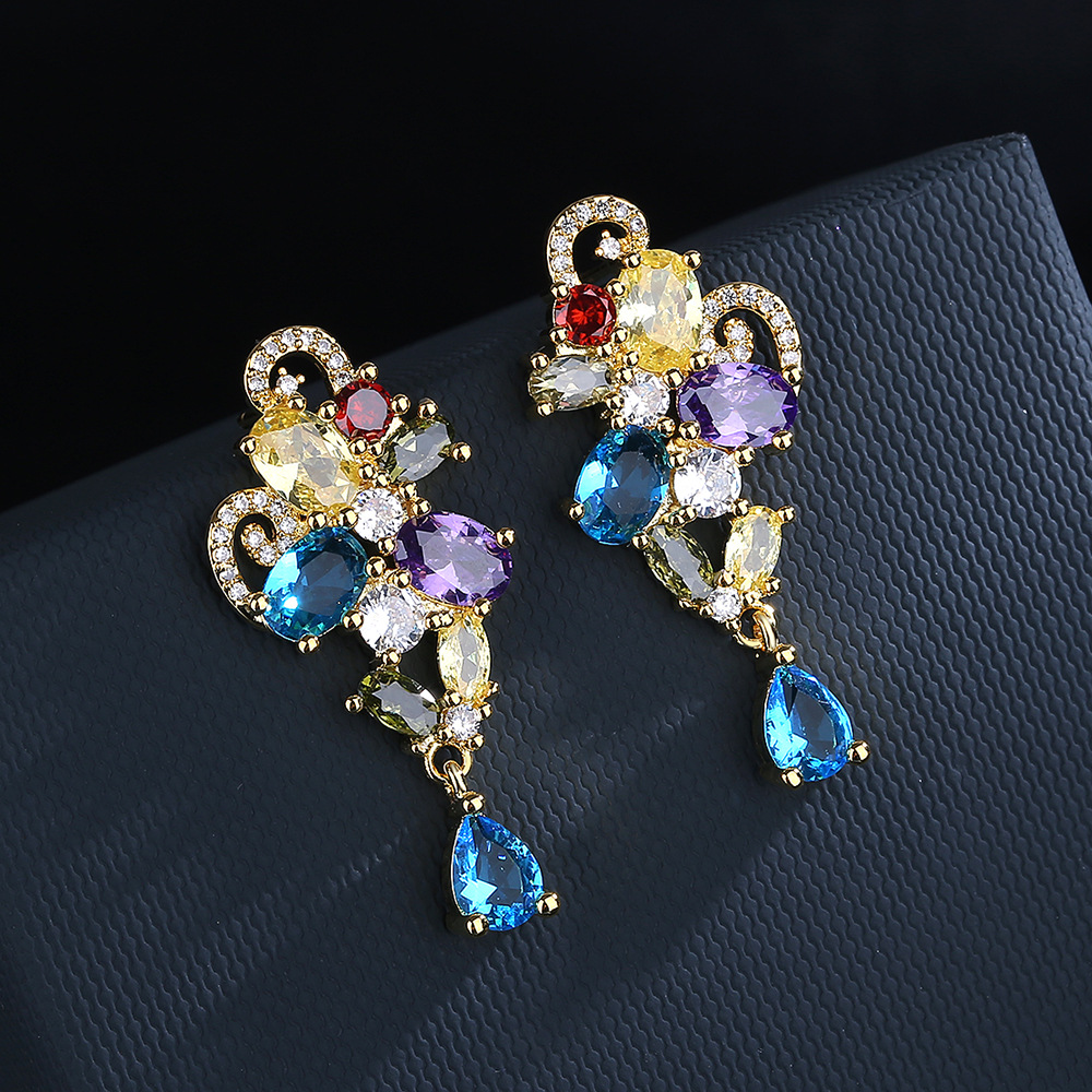 Fashion Kaleidoscope zircon Ea – Street Fashion Earrings recenzja i cena