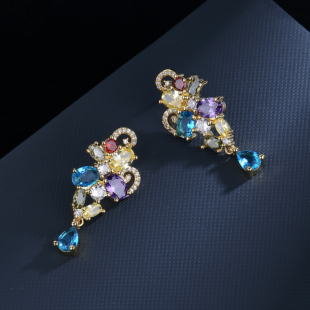 Fashion Kaleidoscope zircon Ea – Street Fashion Earrings recenzja i cena