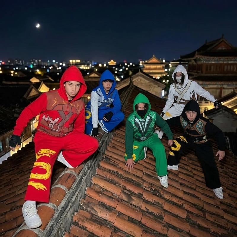 Ninja Warrior Armor Hoodie Set – Street Fashion For Man recenzja i cena