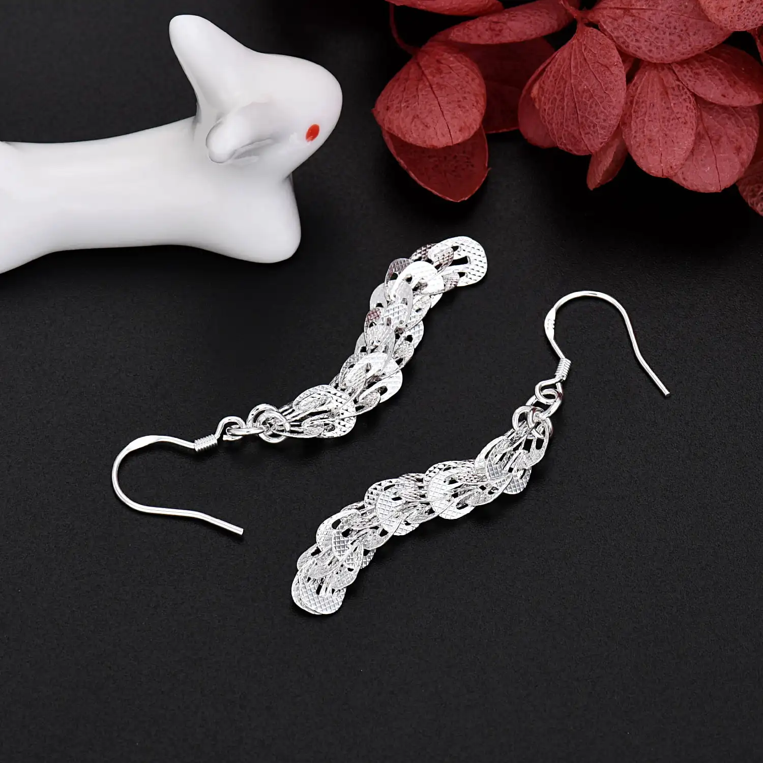 New fine 925 Sterling Silver E – Street Fashion Earrings recenzja i cena