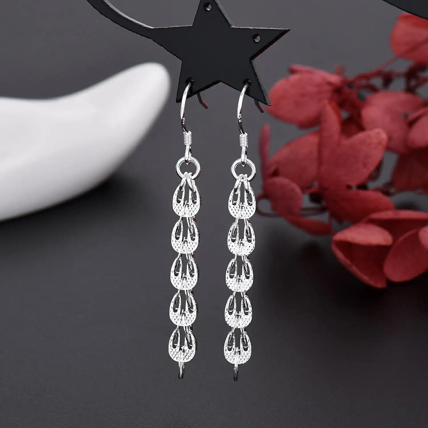 New fine 925 Sterling Silver E – Street Fashion Earrings recenzja i cena