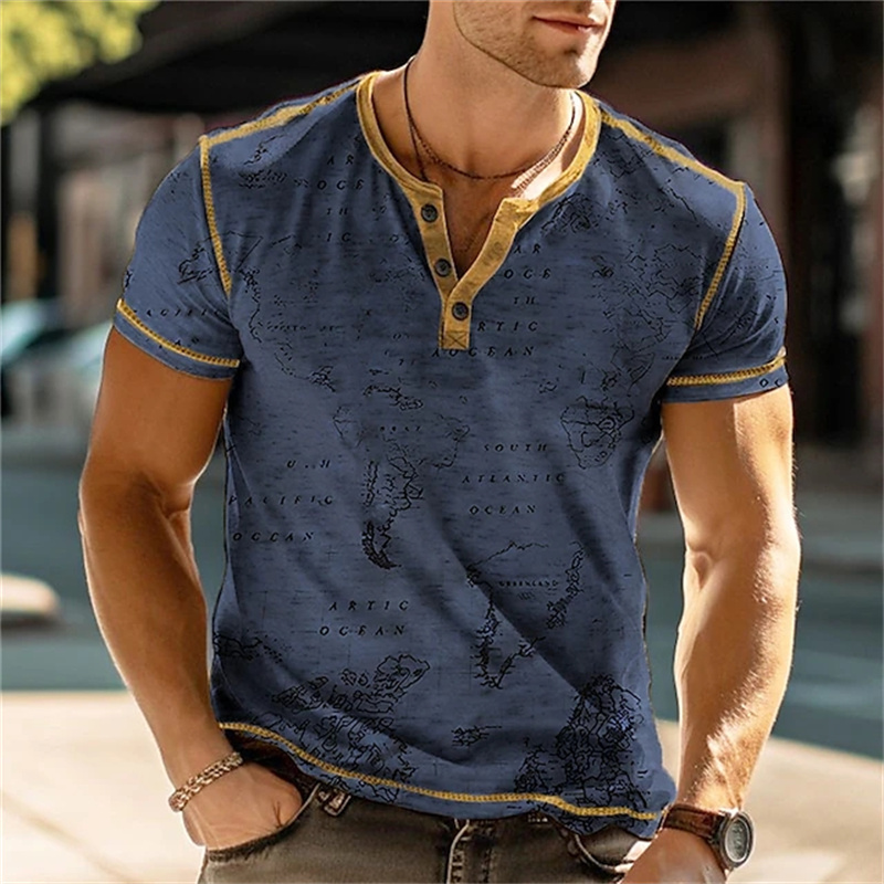 Men's Henry Shirts Funny 3D Pr – Street Fashion For Man recenzja i cena