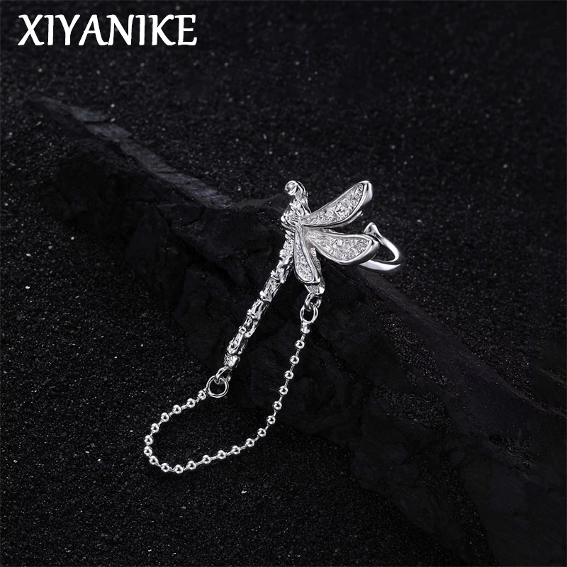 XIYANIKE Dragonfly Chain Tasse – Street Fashion Earrings recenzja i cena