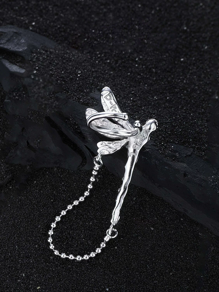 XIYANIKE Dragonfly Chain Tasse – Street Fashion Earrings recenzja i cena