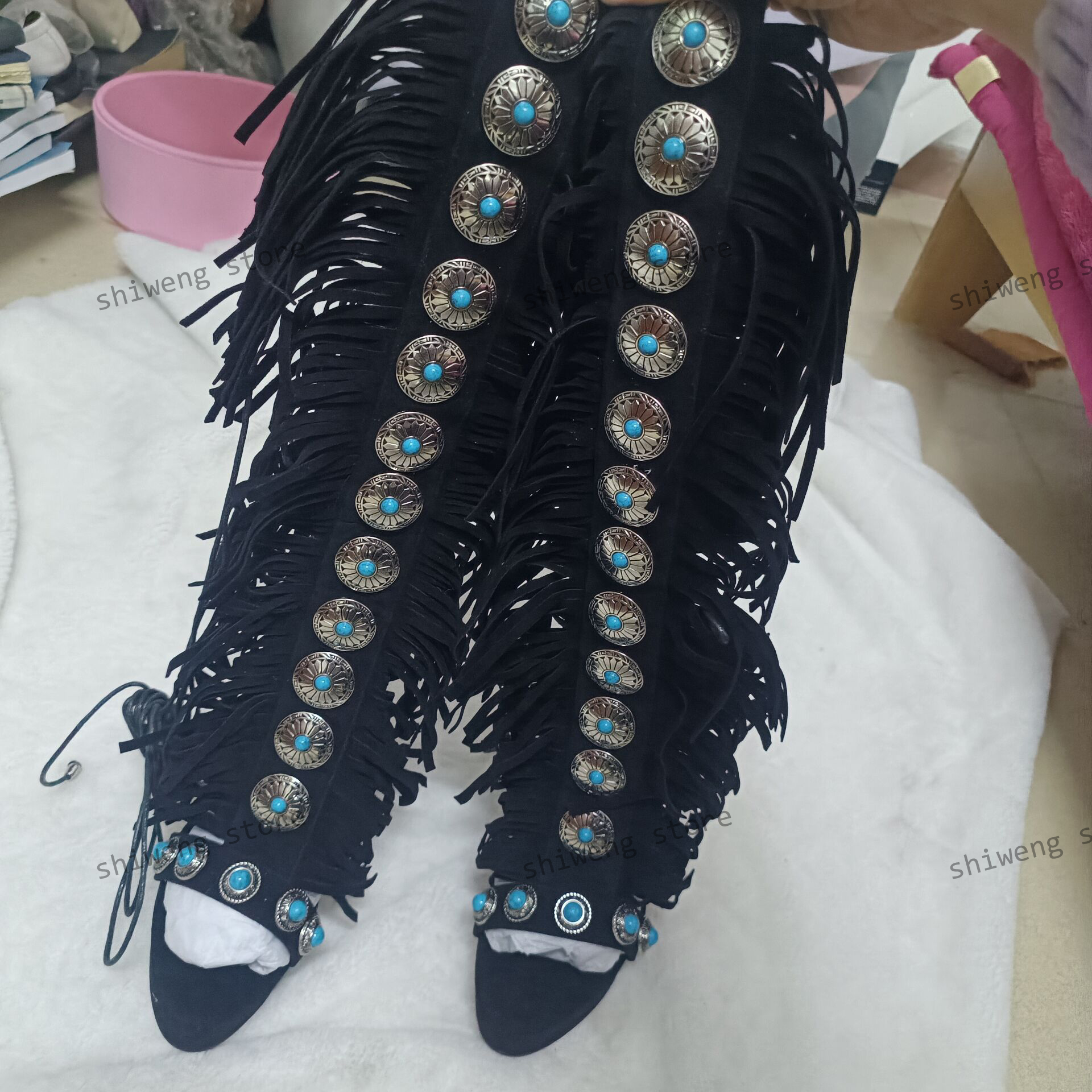 Sexy Open Toe Ladies Tassel Ge – Street Fashion Lady recenzja i cena