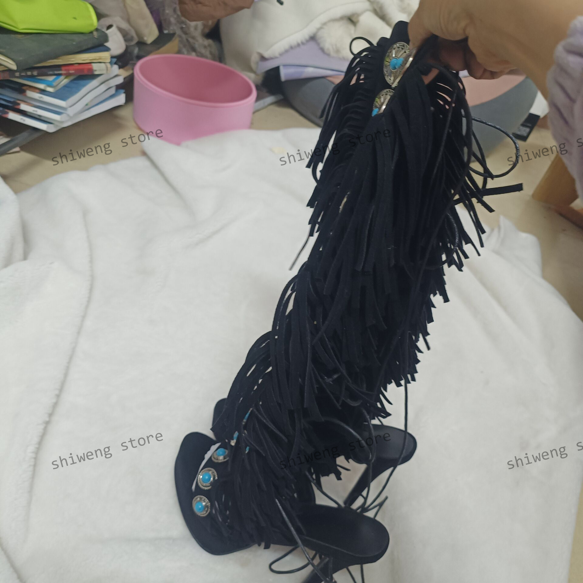 Sexy Open Toe Ladies Tassel Ge – Street Fashion Lady recenzja i cena